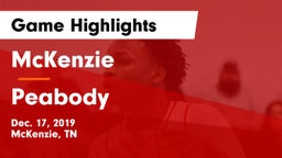 McKenzie  vs Peabody  Game Highlights - Dec. 17, 2019