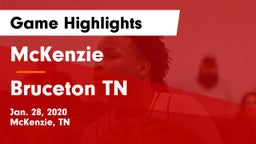McKenzie  vs Bruceton TN Game Highlights - Jan. 28, 2020