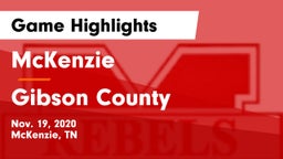 McKenzie  vs Gibson County  Game Highlights - Nov. 19, 2020