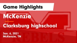 McKenzie  vs Clarksburg highschool  Game Highlights - Jan. 6, 2021