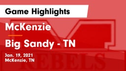 McKenzie  vs Big Sandy - TN Game Highlights - Jan. 19, 2021