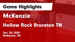 McKenzie  vs Hollow Rock Bruceton TN Game Highlights - Jan. 28, 2020