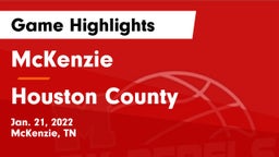 McKenzie  vs Houston County  Game Highlights - Jan. 21, 2022