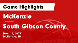 McKenzie  vs South Gibson County  Game Highlights - Nov. 10, 2023