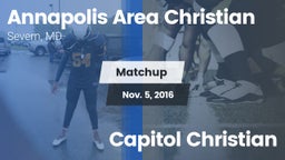 Matchup: Annapolis Area Chris vs. Capitol Christian 2016