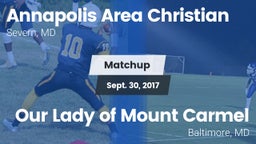 Matchup: Annapolis Area Chris vs. Our Lady of Mount Carmel  2017