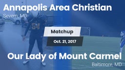 Matchup: Annapolis Area Chris vs. Our Lady of Mount Carmel  2017