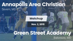 Matchup: Annapolis Area Chris vs. Green Street Academy  2019