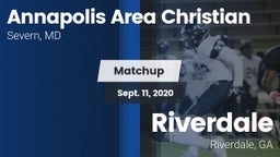 Matchup: Annapolis Area Chris vs. Riverdale  2020