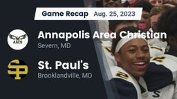 Recap: Annapolis Area Christian  vs. St. Paul's  2023