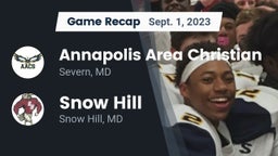 Recap: Annapolis Area Christian  vs. Snow Hill  2023