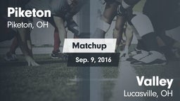 Matchup: Piketon vs. Valley  2016