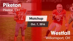 Matchup: Piketon vs. Westfall  2016