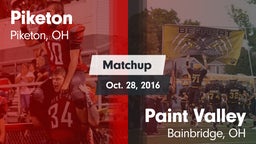 Matchup: Piketon vs. Paint Valley  2016