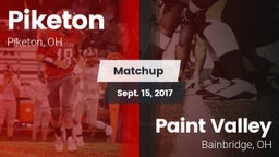 Matchup: Piketon vs. Paint Valley  2017