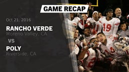 Recap: Rancho Verde  vs. Poly  2016
