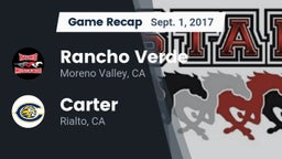 Recap: Rancho Verde  vs. Carter  2017