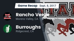 Recap: Rancho Verde  vs. Burroughs  2017