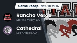 Recap: Rancho Verde  vs. Cathedral  2016