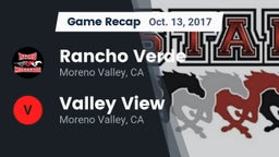 Recap: Rancho Verde  vs. Valley View  2017