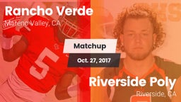 Matchup: Rancho Verde HS vs. Riverside Poly  2017