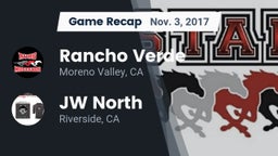 Recap: Rancho Verde  vs. JW North  2017
