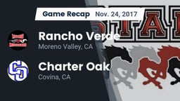 Recap: Rancho Verde  vs. Charter Oak  2017