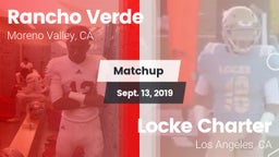 Matchup: Rancho Verde HS vs. Locke Charter  2019