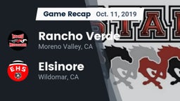 Recap: Rancho Verde  vs. Elsinore  2019