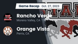 Recap: Rancho Verde  vs. Orange Vista  2023