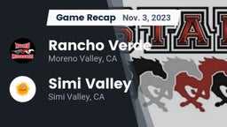 Recap: Rancho Verde  vs. Simi Valley  2023