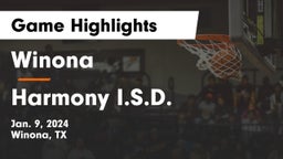 Winona  vs Harmony I.S.D. Game Highlights - Jan. 9, 2024