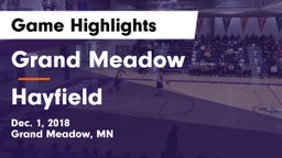 Grand Meadow  vs Hayfield  Game Highlights - Dec. 1, 2018