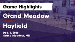 Grand Meadow  vs Hayfield  Game Highlights - Dec. 1, 2018