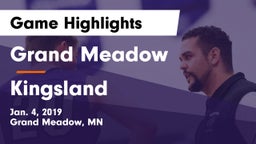 Grand Meadow  vs Kingsland  Game Highlights - Jan. 4, 2019