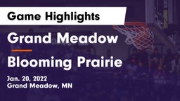 Grand Meadow  vs Blooming Prairie  Game Highlights - Jan. 20, 2022