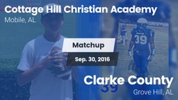 Matchup: Cottage Hill Christi vs. Clarke County  2016