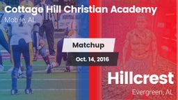 Matchup: Cottage Hill Christi vs. Hillcrest  2016
