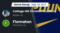 Recap: Cottage Hill Christian Academy vs. Flomaton  2017