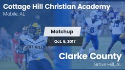 Matchup: Cottage Hill Christi vs. Clarke County  2017