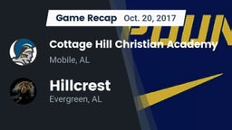 Recap: Cottage Hill Christian Academy vs. Hillcrest  2017