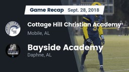 Recap: Cottage Hill Christian Academy vs. Bayside Academy  2018