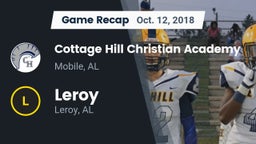 Recap: Cottage Hill Christian Academy vs. Leroy  2018