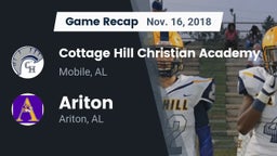 Recap: Cottage Hill Christian Academy vs. Ariton  2018