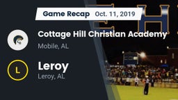 Recap: Cottage Hill Christian Academy vs. Leroy  2019