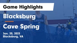 Blacksburg  vs Cave Spring  Game Highlights - Jan. 20, 2023