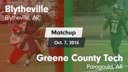 Matchup: Blytheville vs. Greene County Tech  2016