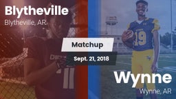Matchup: Blytheville vs. Wynne  2018