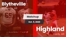Matchup: Blytheville vs. Highland  2020