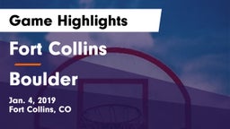 Fort Collins  vs Boulder  Game Highlights - Jan. 4, 2019